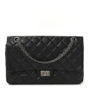 Aged Calfskin Quilted 2.55 Reissue 226 Flap Black