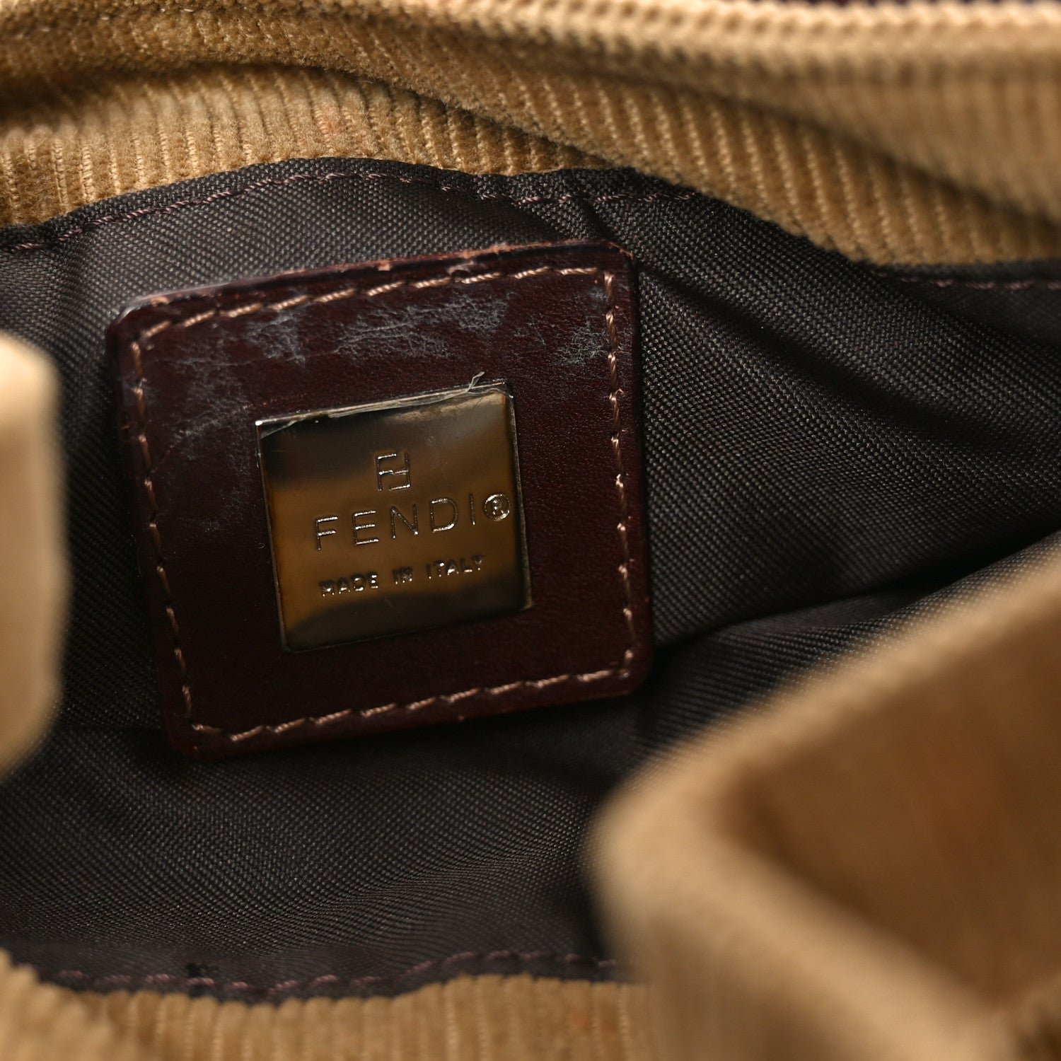 Fendi Corduroy Baguette Small Shoulder Bag - Image 6