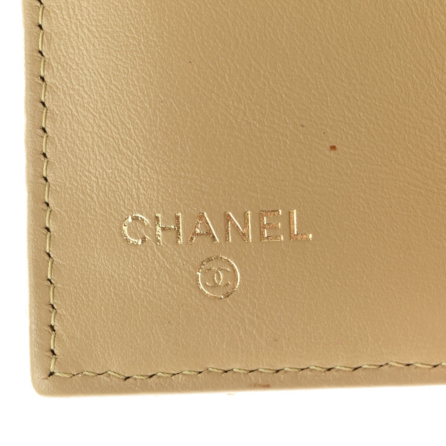 Caviar Quilted Medium Flap Wallet Beige - Image 6