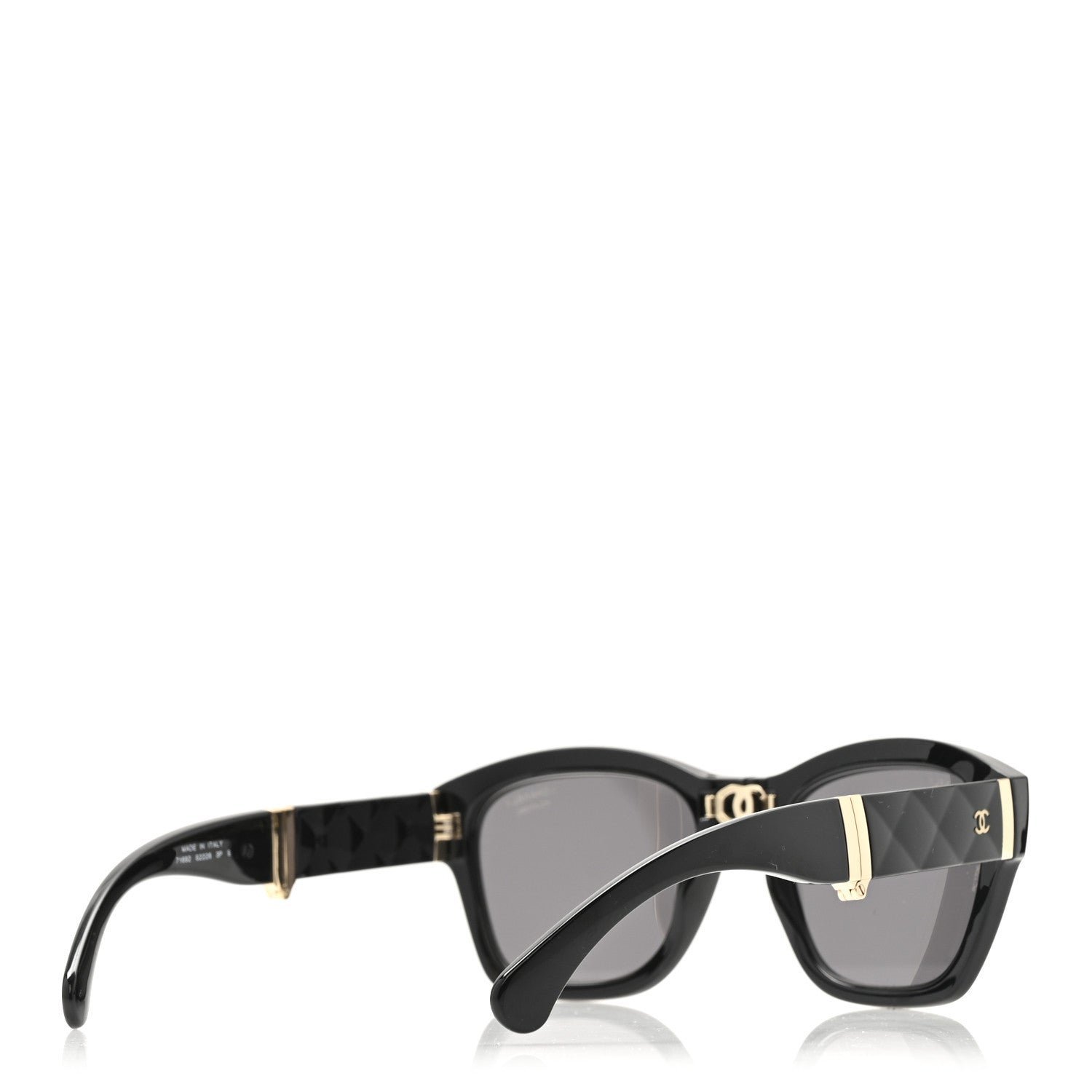 Acetate Crystal Polarized Square Folding Sunglasses 71692 Black - Image 4