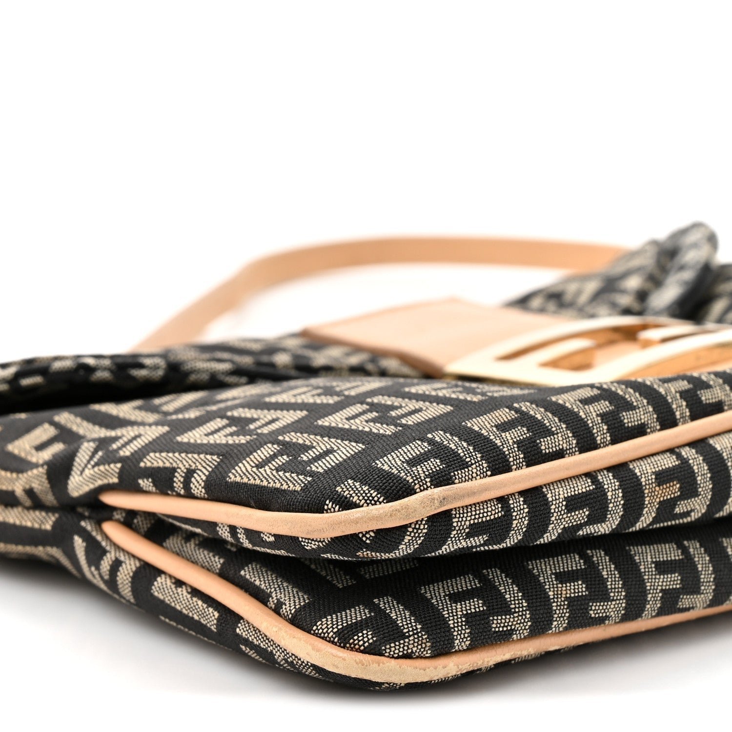 Fendi Zucchino Baguette (Beige/Black Canvas) - Image 10