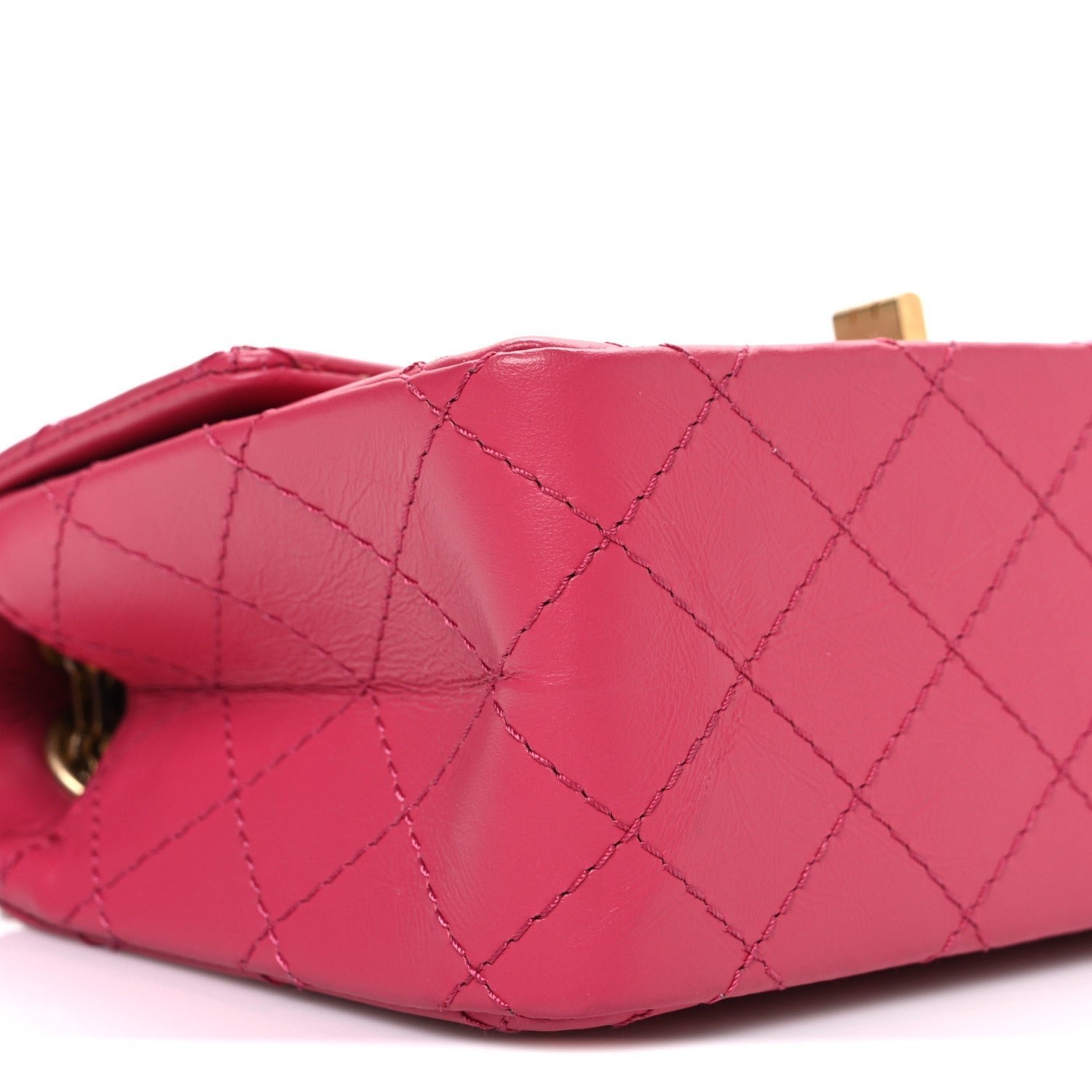Aged Calfskin Quilted 2.55 Reissue Mini Flap Fuchsia - Image 9