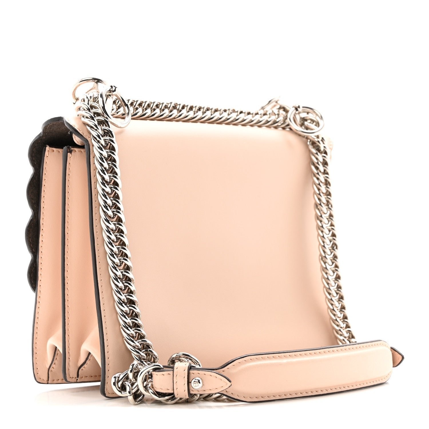 Fendi Vitello Liberty Scalloped Studded Flowers and Bows Small Kan I Shoulder Bag - Image 3