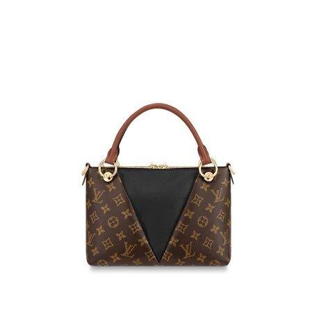 Louis Vuitton V Tote Bb Black/caramel - Image 3