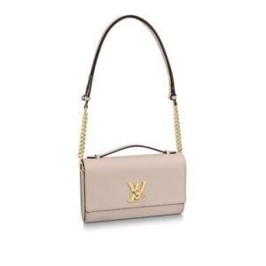 Louis Vuitton Lockme Clutch Greige