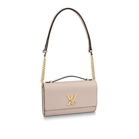Louis Vuitton Lockme Clutch Greige