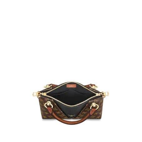 Louis Vuitton V Tote Bb Black/caramel - Image 5