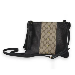 Upcycled Gucci Caroline Crossbody In Black Leather