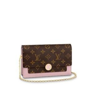 Louis Vuitton Flore Chain Wallet Rose Ballerine Pink